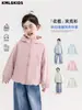 Procesamiento Personalizado Otoño Nuevo con Capucha Juguetona Niña Pequeña Cuello Alto Cortavientos Chaqueta Dulce Estilo Ropa Exterior para Niñas