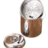 Cubo para Té, Cubo para Residuos de Té, Cubo de Agua Residual de Acero Inoxidable, Cubo de Té con Drenaje de Gran Capacidad para Mesa de Té, Bote de Basura con Separación Húmeda y Seca