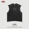 Seja Roupa Masculina 2025 Novo Produto: Colete Masculino Estilo Americano com Gola Pequena, Bordas Soltas, Tingimento em Cera, Lavagem Vintage e Design Novo.