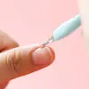 Venta al por mayor de fábrica color dos en uno doble propósito tenedor para piel muerta pala para piel muerta palo de repujado herramienta exfoliante para manicura