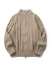 Cárdigan con cremallera estilo coreano para hombre YWFG 2026 Otoño/Invierno Holgado Versátil para Pareja Cuello redondo Manga larga Suéter de punto
