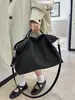 Bolsa de lona estilo japonés y coreano, una bolsa de nicho para mujer de gran capacidad, simple y a la moda, adecuada para uso casual y como bolsa de estudiante
