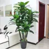 Qin Ye Rong Planta Fotográfica en Maceta Hotel Planta Verde Falsa Biónica Decoración de Sala de Estar Árbol Falso de Pie Flor Falsa Puerta