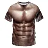 Comercio exterior transfronterizo código europeo para hombre verano casual impresión 3D moda urbana high street manga corta sublimación camiseta top