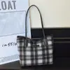 2025 Bolso de Hombro Nuevo Retro Coreano Textura de Viaje Bolso Tote Cuadros de Lana Bolso de Gran Capacidad Bolso de Mujer