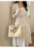 Bolsa Tote Grande Capacidade para o Dia a Dia Feminina 2026 Nova Elegante Cor Sólida Bolsa de Ombro Único Textura Simples Casual Tote Bolsa Grande