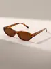 Gafas de sol con montura ovalada para mujer, estilo trendy Y2K nuevo transfronterizo, gafas de sol adelgazantes para conducir y vacaciones