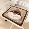 Cojín de Silla Infantil Lindo de Dibujos Animados, Cachemira Sintética, Cojín de Asiento de Felpa a Prueba de Frío, Uso en Oficina en Casa, Resistente a Manchas, Cojín para Taburete con Base Antideslizante