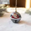 Pingente de Sino do Papai Noel de Ferro Transfronteiriço Decoração de Árvore de Natal Retrô Enfeites Pendurados Presentes para Atacado