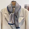 Bufanda Larga de Seda a Cuadros para Hombre, Nuevo Estilo 2026, Adecuada para Combinar con Trajes, Protección para el Cuello, Bufanda de Cuello, Cinta de Seda, Bufanda de Seda de Morera Doble Cara