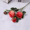 Flores Artificiales Estilo Escandinavo Pastoral Rosas Flores Falsas Peonías Flores de Seda Decoración de Mesa de Comedor Mesa de Café en Casa Decoración de Fondo de Boda