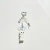 Venda quente transfronteiriça resina flocado fofo tridimensional cor roupas amor rato chaveiro pingente chaveiro de carro