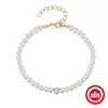 Nuevo Pulsera de Plata de Ley 925 con Perla y un Diamante pulsera de uso avanzado Pulsera francesa de venta caliente europea y americana niche