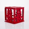 Caja de Dulces de Moda Simple Estilo Chino Roja de Madera Calada Caja de Dulces Decoración de Boda Caja de Dulces