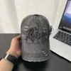 Gorra de Béisbol Lavada y Desgastada con Tapa Blanda Transfronteriza de Nicho para Hombres con Letras Bordadas, Gorra de Pico para Mujeres, Sombrero de Sol Versátil para Adelgazar el Rostro