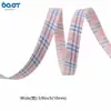 Estilo Universitário Xadrez JK Uniforme Fita de Cantoneira Laço Feito à Mão DIY Acessório de Cabelo Tira de Tecido