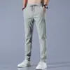 Pantalones Casuales Delgados de Seda de Hielo de Verano para Hombre Transpirables Trabajo Holgados Sucio Pantalones de Trabajo de Construcción Pantalones Largos