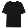Camiseta branca masculina de algodão penteado, manga curta, verão, solta, casual, respirável, 180g