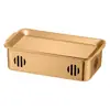 Estufa Rectangular de Acero Inoxidable para Conservación de Calor de Barbacoa Estufa Calefactora Parrilla de Carbón Alcohol Estufa para Brochetas Estufa de Barbacoa