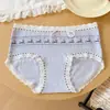 10A Antibacteriano Nova Renda Doce e Fresca Roupa Íntima para Meninas Algodão Puro Entrepernas Estendido Confortável Respirável Calcinhas para Meninas Jovens