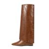 Comercio exterior transfronterizo chica sexy pasarela biblioteca botas tubo 2025 otoño e invierno nuevo botas de moda de tacón alto tubo largo ajustado botas de talla grande