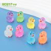Adornos luminosos de micropaisaje simulación pedal mini patito adorable bolsa ciega de grano diy decoraciones accesorios regalos de puesto