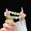 Nuevo Pulsera de Borla con Cuentas de Estilo Chino, Exquisita y a la Moda, de Nicho, Bidimensional, Lujo Ligero, Versátil, Apilable, Pulsera de Cuentas Impresionantemente Hermosa