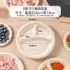 Plato Desechable de Pulpa de Caña de Azúcar de Grado Alimenticio con Tres Compartimentos para Salsa de Hot Pot, Set de Vajilla con Tazones, Palillos, Platos y Platos para Barbacoa