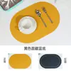 Manteles individuales estilo nórdico de PVC serigrafiado con seda, resistentes a altas temperaturas, impermeables y a prueba de manchas para restaurantes occidentales, manteles individuales de grado alimenticio