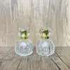 Botella de perfume/dispensador de cosméticos de vidrio transparente con tapa de rosca Spot B165 de 50 ml, práctica botella vacía con pulverizador.