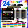 Plumones acrílicos de 24/48 colores con diseño de doble punta, adecuados para graffiti, pintura artística, cerámica, vidrio y madera