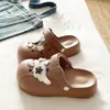 Apariencia ImpresionanteEstilo Dulce Lindo de Lunares Coreano Chanclas de Verano Ligeras y Cómodas para Salir Chanclas con Puntera Cubierta de EVA para Mujer