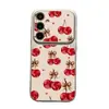 Patrón de fruta de cereza a pantalla completa adecuado para funda de teléfono Samsung S25FE 5G funda suave cobertura total simple moderno personalidad nicho