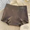 Ropa interior tipo boxer de algodón para mujer, de algodón puro, cintura media-alta, sin costuras, 100% algodón, entrepierna antibacteriana, transpirables, tipo boxer para mujer