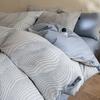 Juego de Cama de Hilo de Algodón de Alta Gama de Tres Capas de Cuatro Piezas 2025 Algodón Puro Lujo Accesible Jacquard Funda Nórdica Sábanas Ropa de Cama Juego de Tres Piezas
