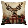 Nueva Funda de Almohada Navideña de Amazon para Sala de Estar Estampada Funda de Almohada Decorativa Popular de Venta Caliente Funda de Almohada Navideña Nórdica