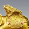 Latón sobre los adornos de sapo dorado grandes y medianos trompeta montando decoración del hogar artesanías