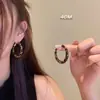 Pendientes de Aro Estilo Hong Kong con Estampado de Leopardo Retro para Mujer 2025 Nuevo Estilo Caliente Pendientes Exagerados de Moda Pendientes Elegantes de Alta Gama