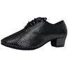 Zapatos de Baile Cuadrado para las Cuatro Estaciones de Primavera y Verano Zapatos de Baile Latino para Mujer Adulta Suela Suave Zapatos de Profesor Zapatos de Baile de Tela Zapatos de Baile Moderno