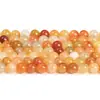 Jade de seda dourada natural de Xinjiang contas soltas contas redondas pulseira semiacabada DIY acessórios de joias contas de topázio em estoque atacado
