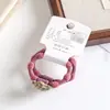 Accesorios Coreanos para el Cabello de Bebé Otoño/Invierno Cuadros Lazo de Frijol Botón de Tela Paquete de Tarjetas de 2 Piezas Ligas para el Cabello de Niños Bandas Elásticas Ligas para el Cabello de Estrella