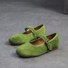 Zapatos de Verano 2025 Shanghai Jietu Nuevos de Una Capa para Mujer Estilo Chino Elegantes Retro Ballet Casual Suaves Delgados Boca Baja Verano