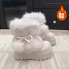 Sapatos de Algodão Quentes da Moda para Inverno, Meia-Canela, Novo Estilo, Engrossados com Bolas de Pelo, Confortáveis e Macios