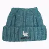 Gorro de punto bordado con orejas de gato para otoño e invierno para mujer, suave y mullido, cálido, y hace que la cara se vea más pequeña - un gorro de moda