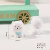 Resina Fofo 3D Cachecol Branco Cachorro Desenho Animado DIY Capa de Celular Acessório de Cabelo Grampo Acessórios de Cola de Creme Ornamento