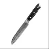 Cuchillo de chef afilado Damascus con núcleo de acero VG10 de 67 capas y mango de acero con madera de colores, cuchillo Santoku, juego de cuchillos de cocina para el hogar