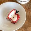 Doce e fofo Red Little Apple Clip Feminino Verão 2024 Novo grampo de cabelo na parte de trás da cabeça Jovem adulto Internet celebridade tubarão clipe
