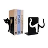 Atril para libros con forma de gato, creativo, de metal, para cortar libros, venta al por mayor, sujetalibros, soporte para libros, almacenamiento de escritorio, papelería