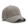 Nueva Gorra de Béisbol de Espiga para Exportación de Primavera y Otoño para Hombres y Mujeres, Sombrero de Sol de Moda de Gama Alta, Gorra de Béisbol a Cuadros Casual