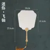 Leque em Branco para Pintura, Leque Redondo Espesso de PVC, Leque de Papel Semi-Cru em Branco para Caligrafia e Pintura, Leque Antigo Dupla Face para DIY